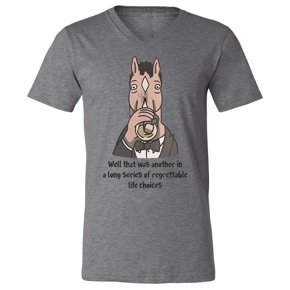 Unisex V-Neck T-Shirt - HMTDMAC6 - Deep Heather - 9