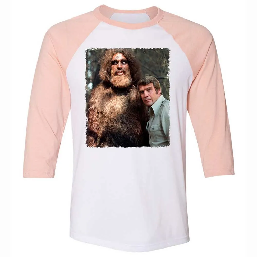 Unisex 3/4 Baseball Tee - 9V7MMGKE - White/Heather Peach - 5
