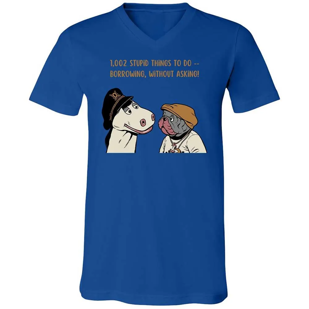 Unisex V-Neck T-Shirt - 22NX9WNR - True Royal - 3
