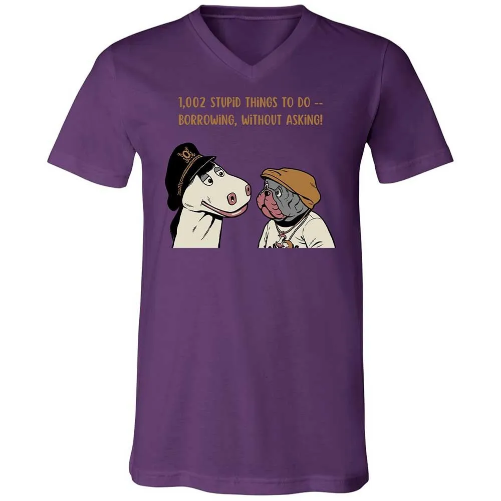 Unisex V-Neck T-Shirt - 22NX9WNR - Team Purple - 10