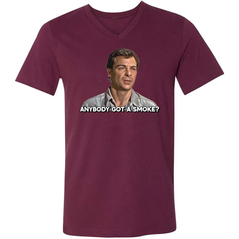 Unisex V-Neck T-Shirt - M9CHKJ4S - Maroon - 8