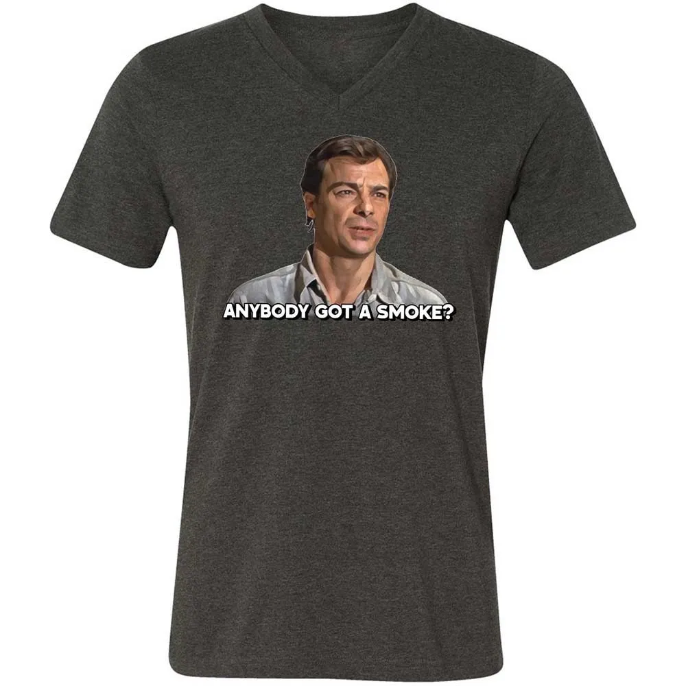 Unisex V-Neck T-Shirt - M9CHKJ4S - Dark Grey Heather - 9