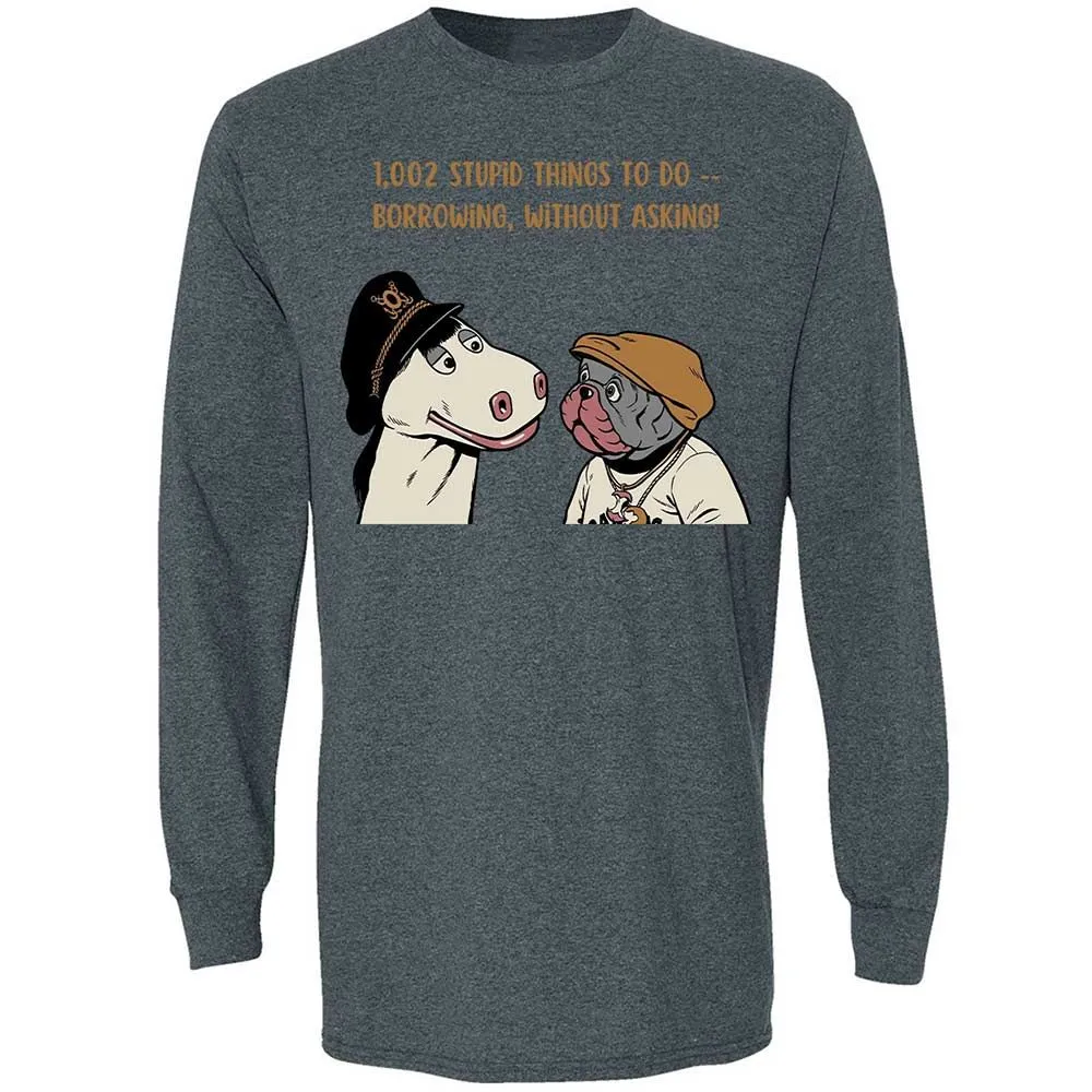 Long Sleeve T-Shirt - EM71BH8F - Dark Heather - 15
