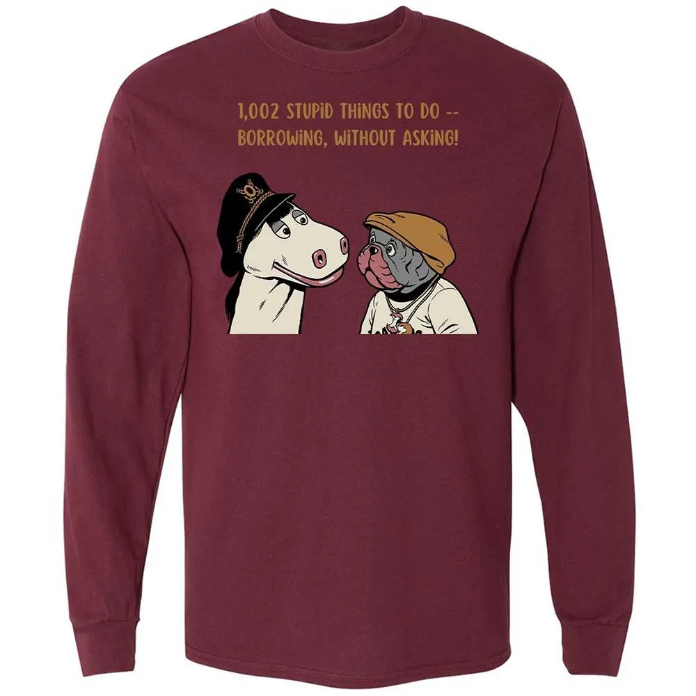 Long Sleeve T-Shirt - EM71BH8F - Maroon - 16