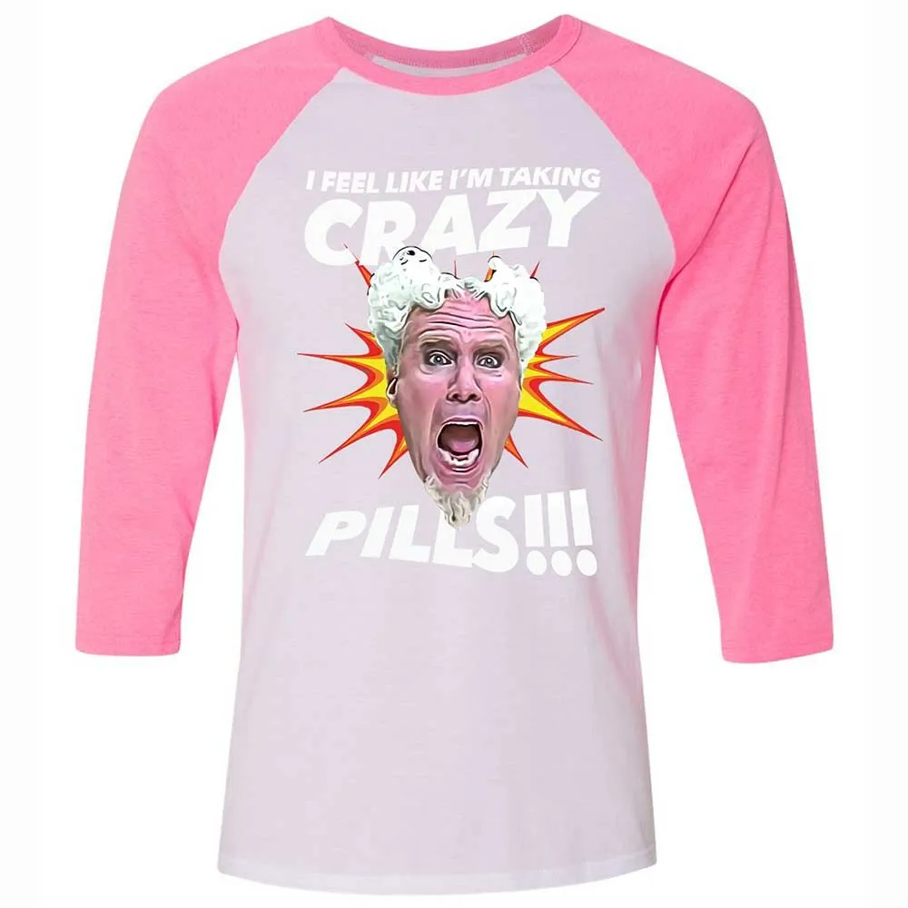 Unisex 3/4 Baseball Tee - 7XUX59QA - White/Neon Pink - 12