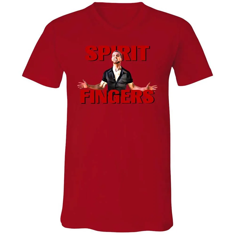 Unisex V-Neck T-Shirt - 4RKQZY3T - Red - 5