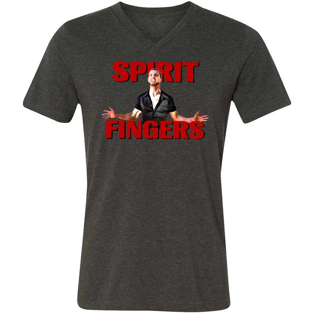 Unisex V-Neck T-Shirt - 4RKQZY3T - Dark Grey Heather - 8