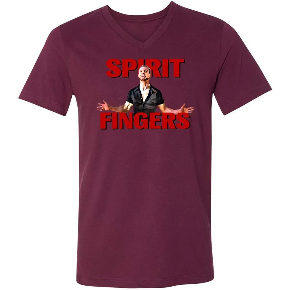 Unisex V-Neck T-Shirt - 4RKQZY3T - Maroon - 14