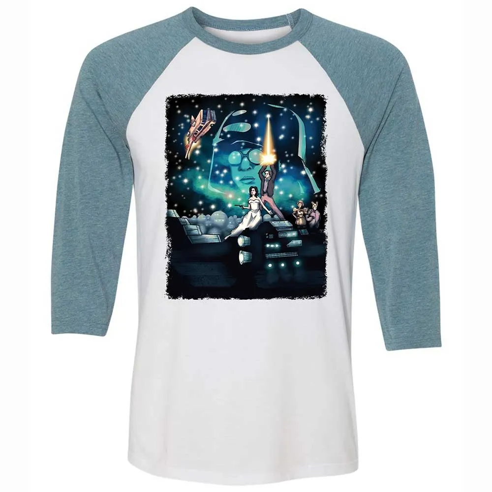 Unisex 3/4 Baseball Tee - 2ZSG4MQA - White/Denim - 3