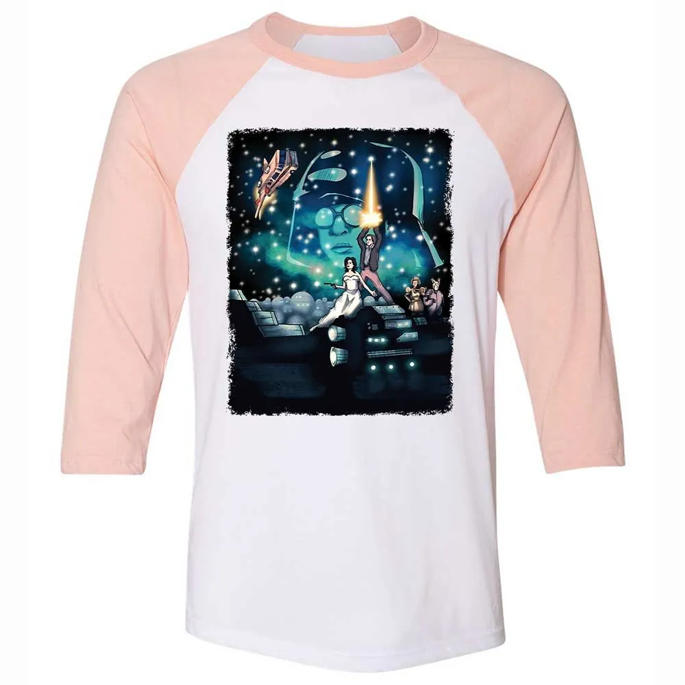 Unisex 3/4 Baseball Tee - 2ZSG4MQA - White/Heather Peach - 5