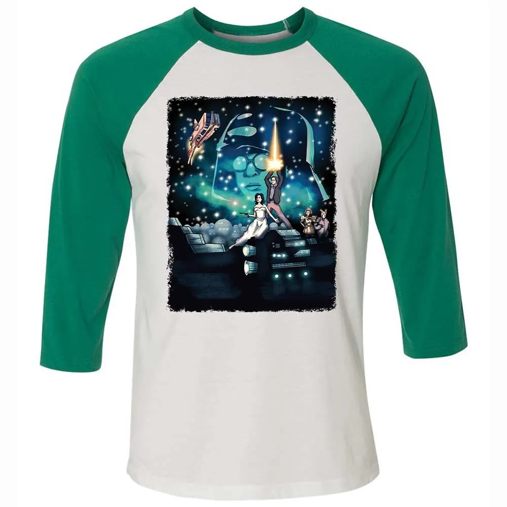 Unisex 3/4 Baseball Tee - 2ZSG4MQA - White/Kelly - 6