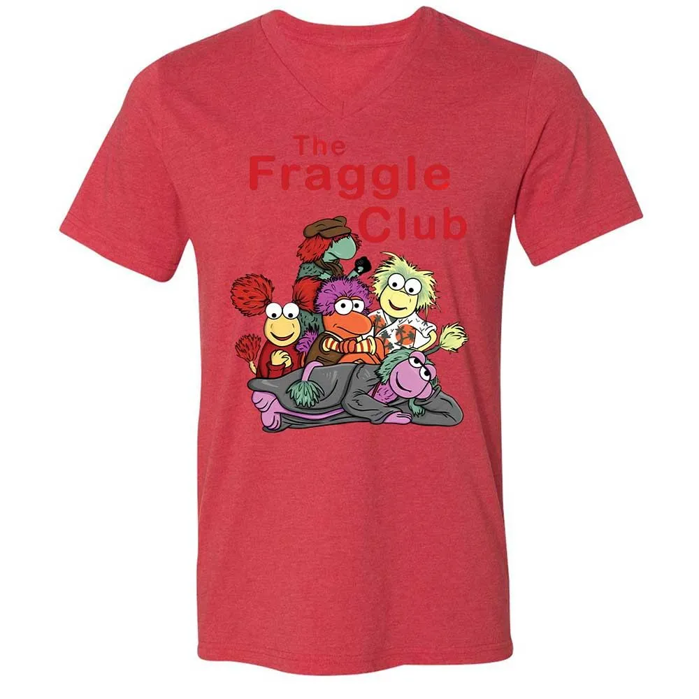 Unisex V-Neck T-Shirt - VETTD6V9 - Heather Red - 6
