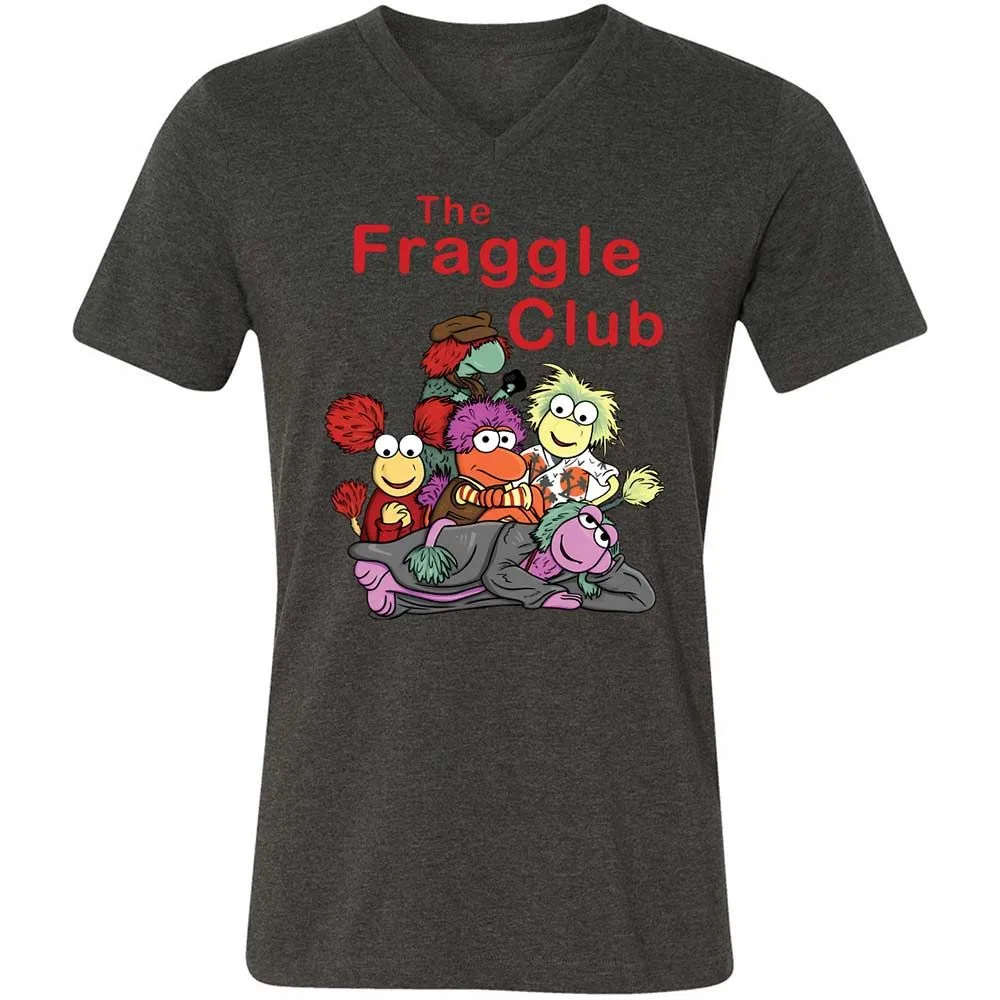 Unisex V-Neck T-Shirt - VETTD6V9 - Dark Grey Heather - 8