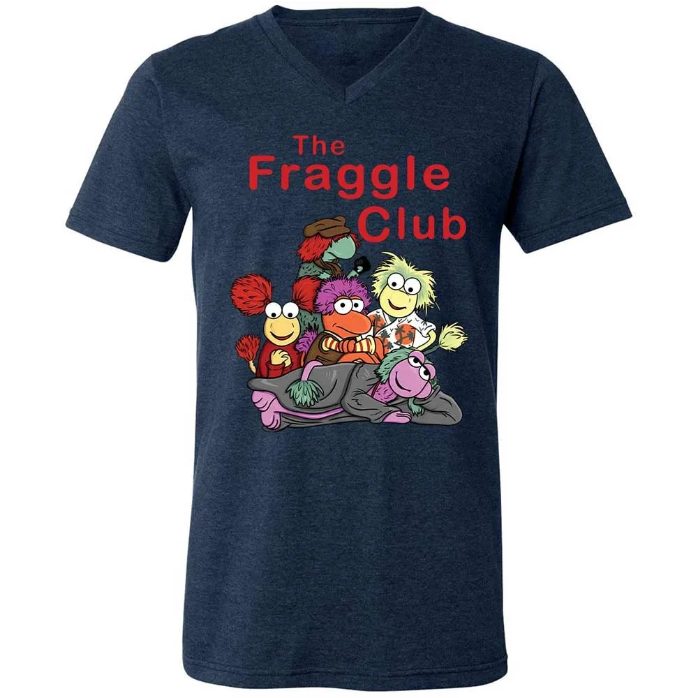 Unisex V-Neck T-Shirt - VETTD6V9 - Heather Navy - 13