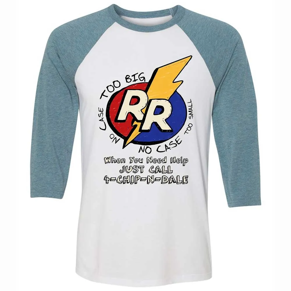 Unisex 3/4 Baseball Tee - 12NRYWCB - White/Denim - 3