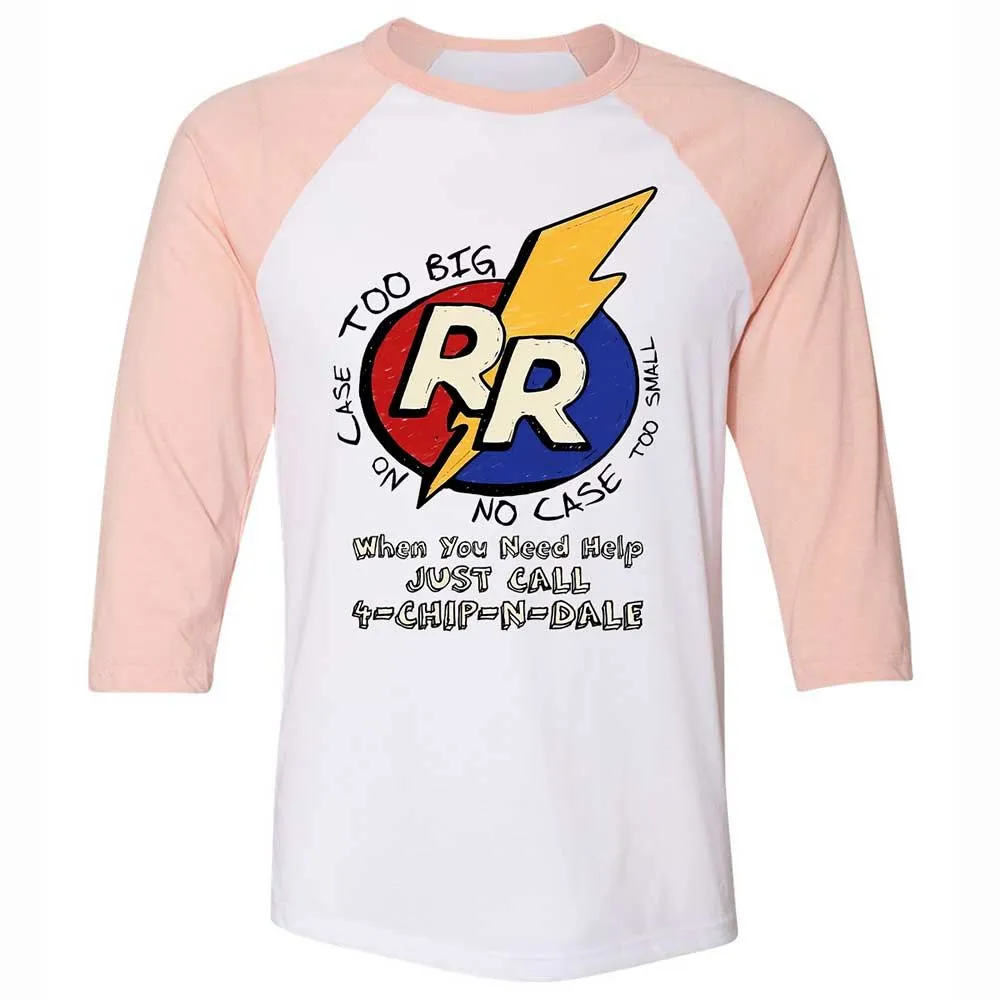 Unisex 3/4 Baseball Tee - 12NRYWCB - White/Heather Peach - 5