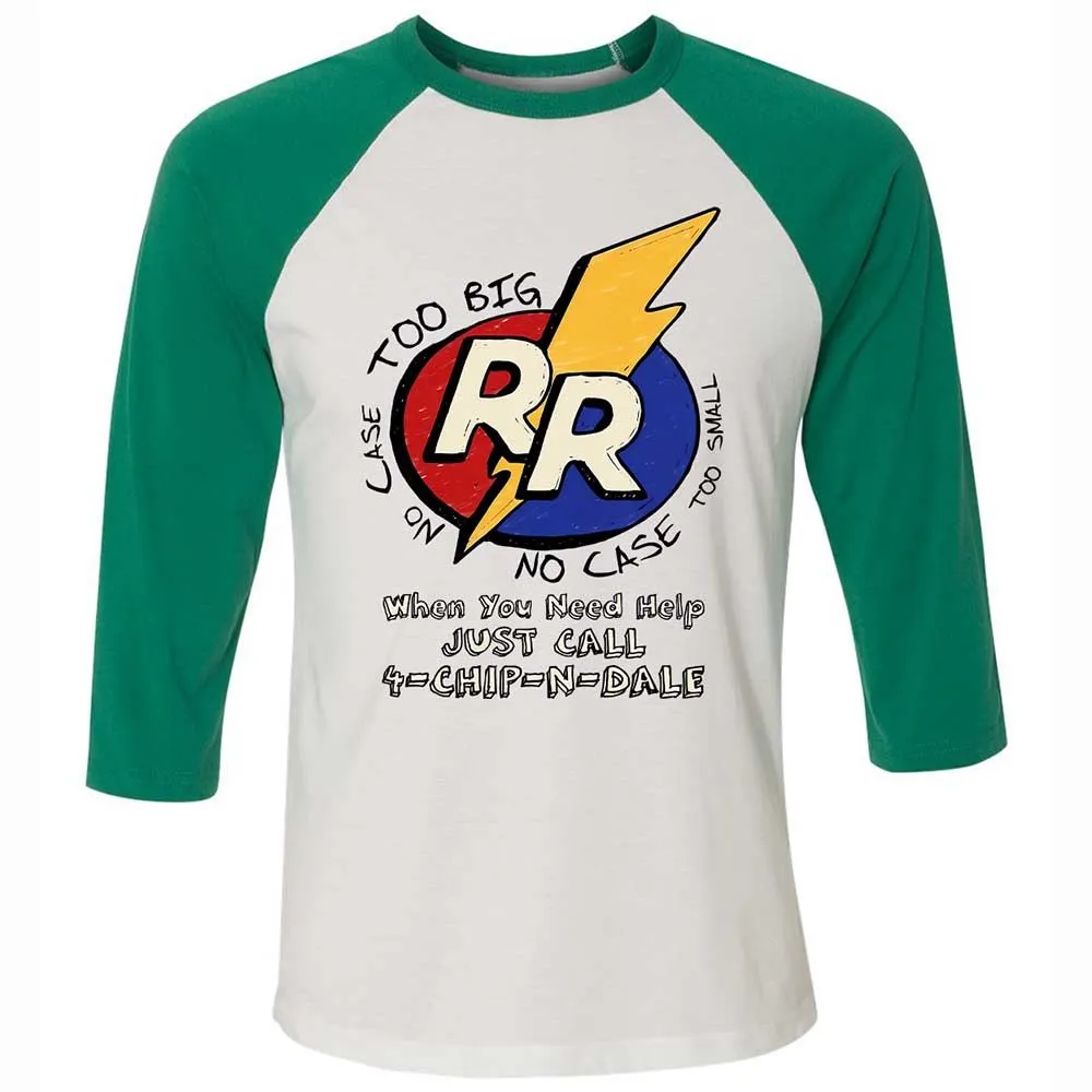 Unisex 3/4 Baseball Tee - 12NRYWCB - White/Kelly - 6