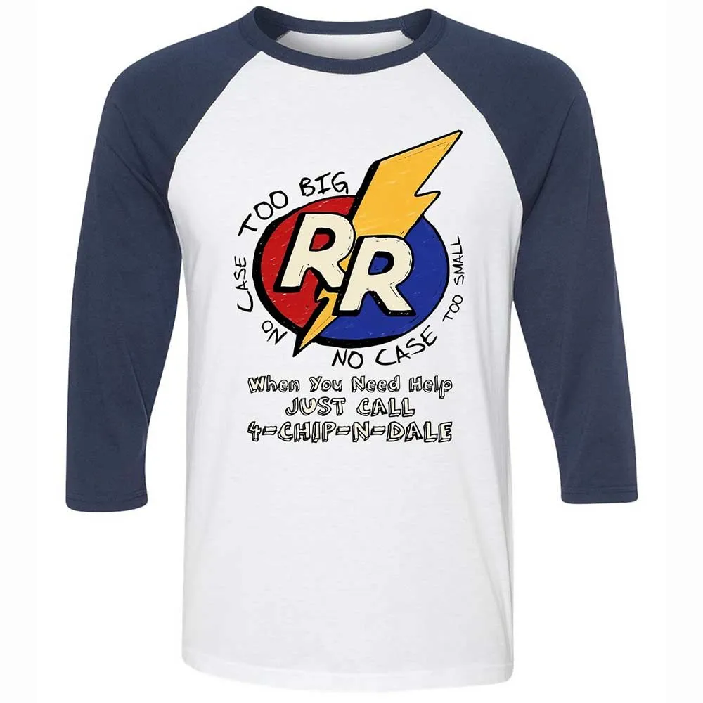 Unisex 3/4 Baseball Tee - 12NRYWCB - White/Navy - 8