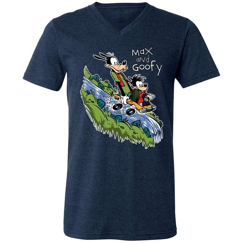 Unisex V-Neck T-Shirt - 6G9PMVRY - Heather Navy - 13