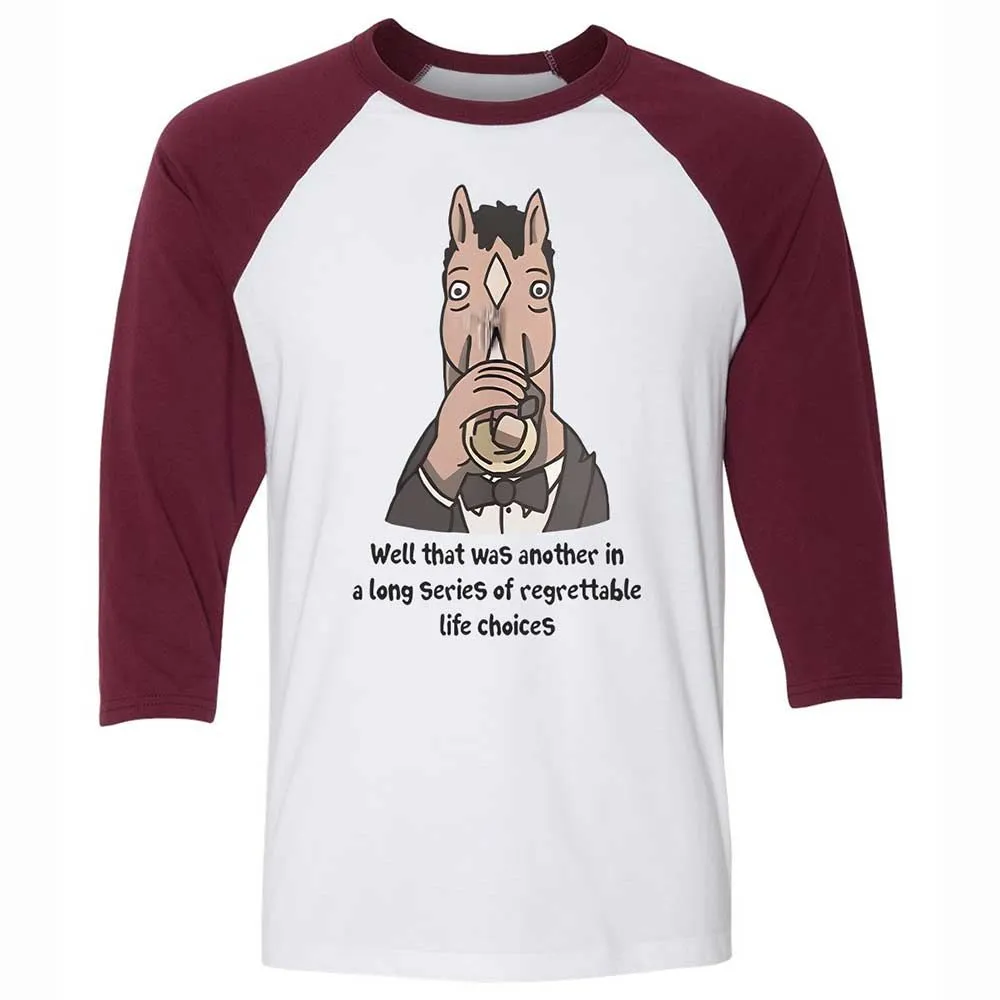 Unisex 3/4 Baseball Tee - 6ZEPH7W4 - White/Maroon - 7