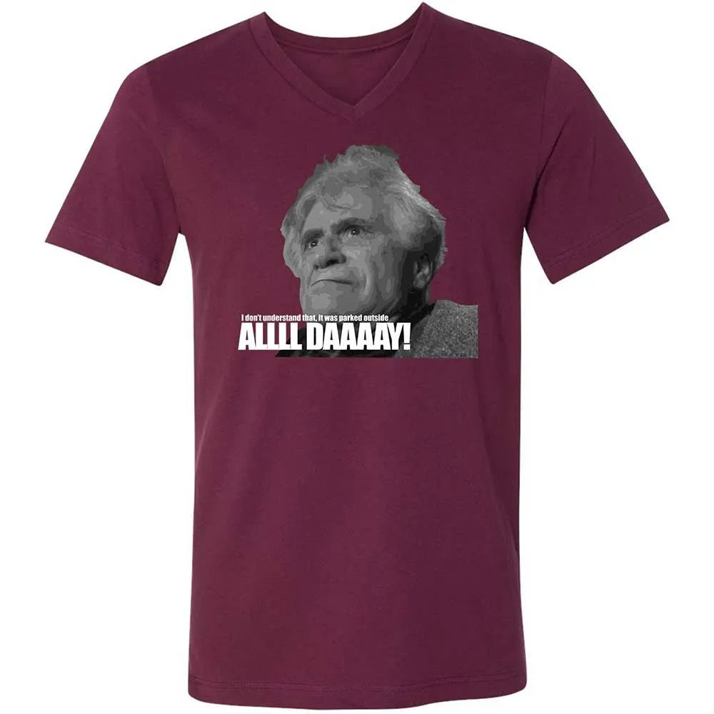 Unisex V-Neck T-Shirt - 577CGKYR - Maroon - 8