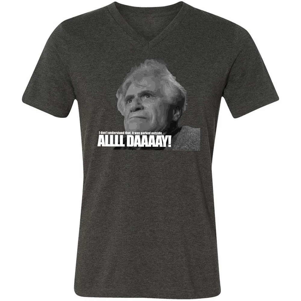 Unisex V-Neck T-Shirt - 577CGKYR - Dark Grey Heather - 9