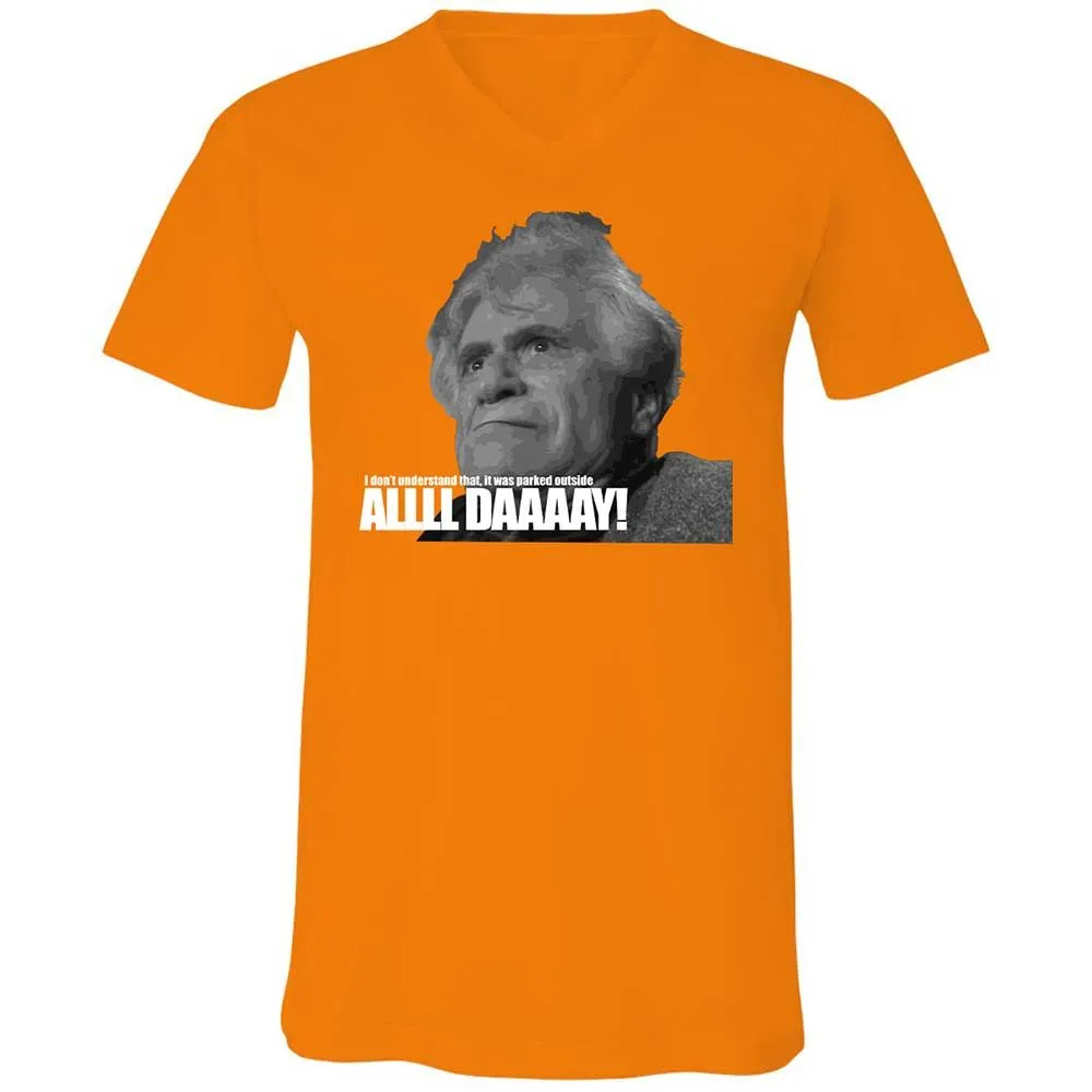 Unisex V-Neck T-Shirt - 577CGKYR - Orange - 12