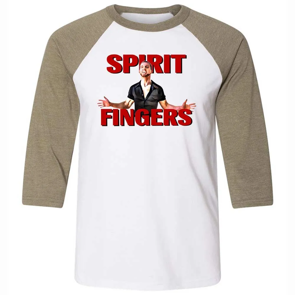 Unisex 3/4 Baseball Tee - D83NPH6Y - White/Heather Olive - 4