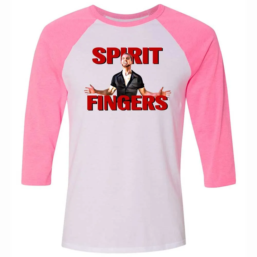 Unisex 3/4 Baseball Tee - D83NPH6Y - White/Neon Pink - 12
