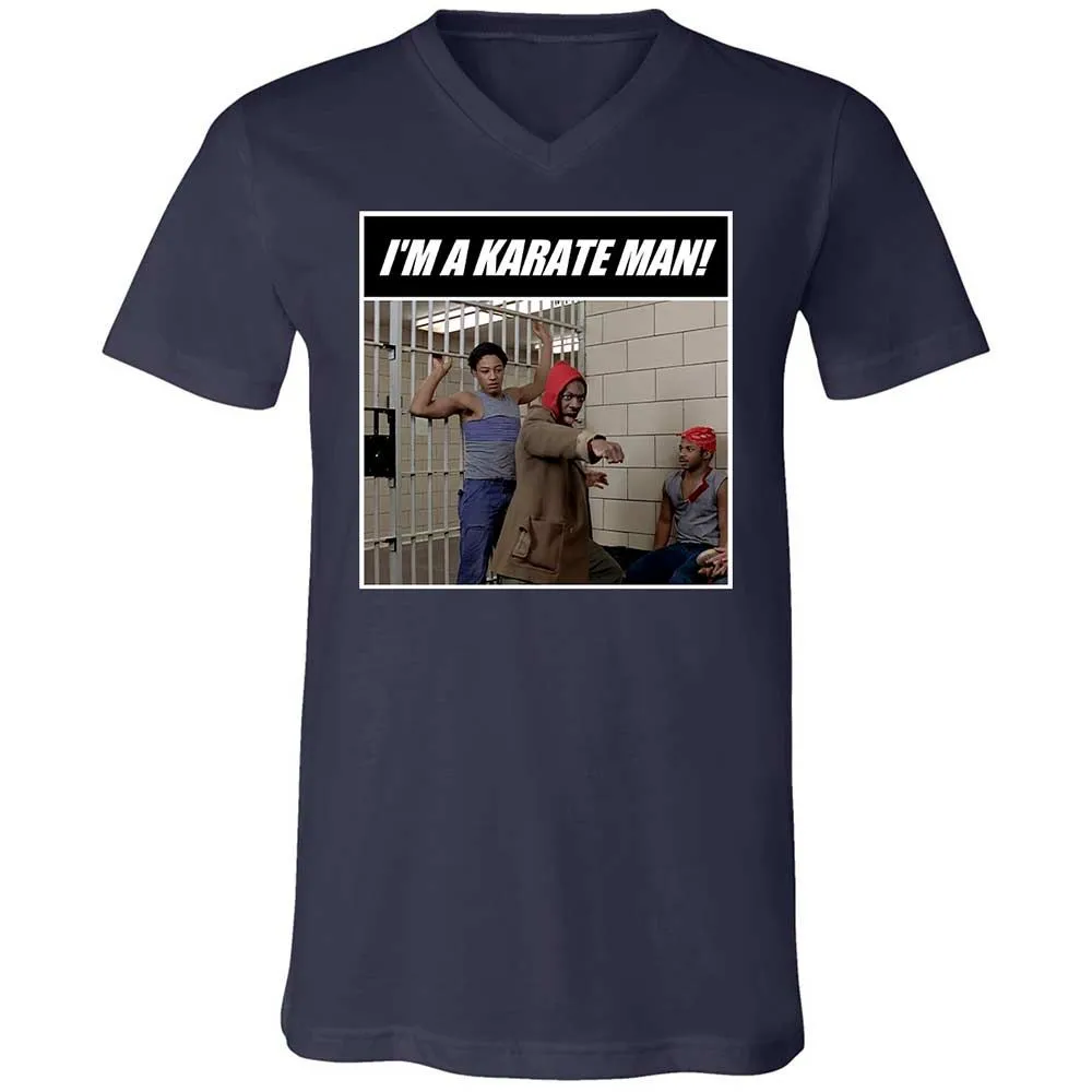 Unisex V-Neck T-Shirt - PDAB3D6Y - Navy - 2