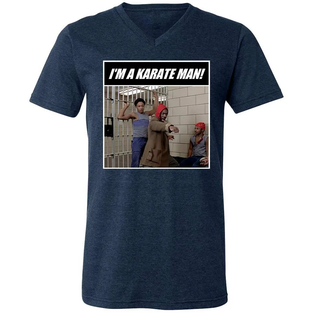 Unisex V-Neck T-Shirt - PDAB3D6Y - Heather Navy - 3