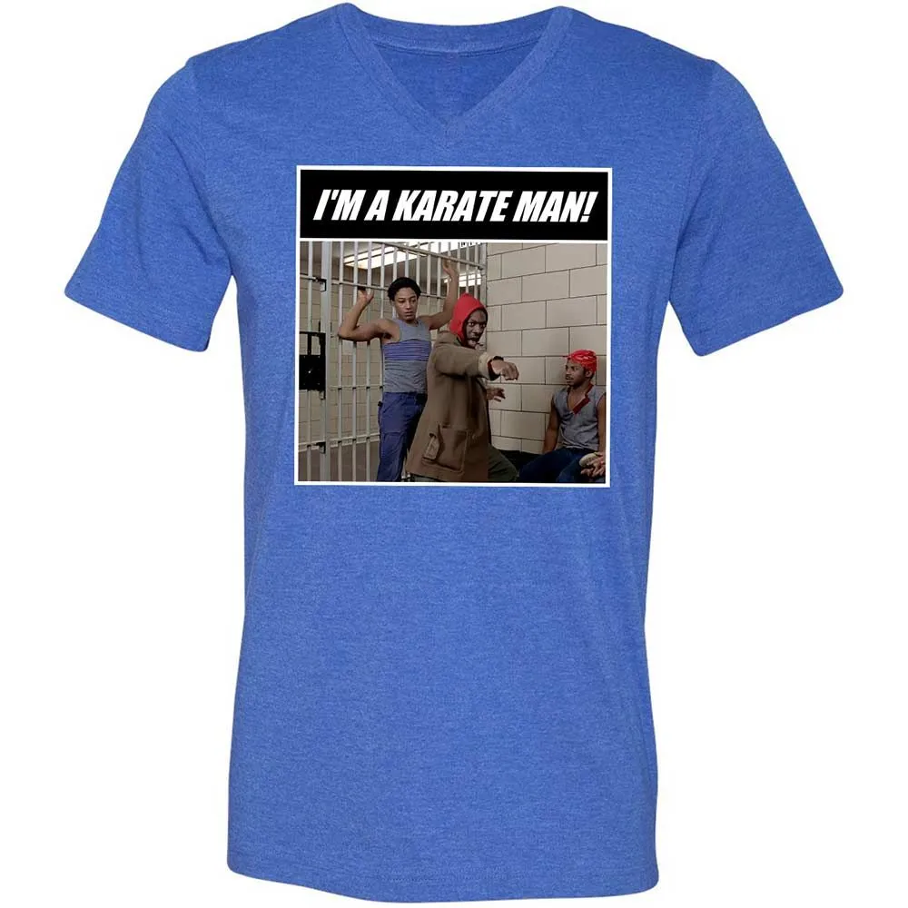 Unisex V-Neck T-Shirt - PDAB3D6Y - Heather True Royal - 5