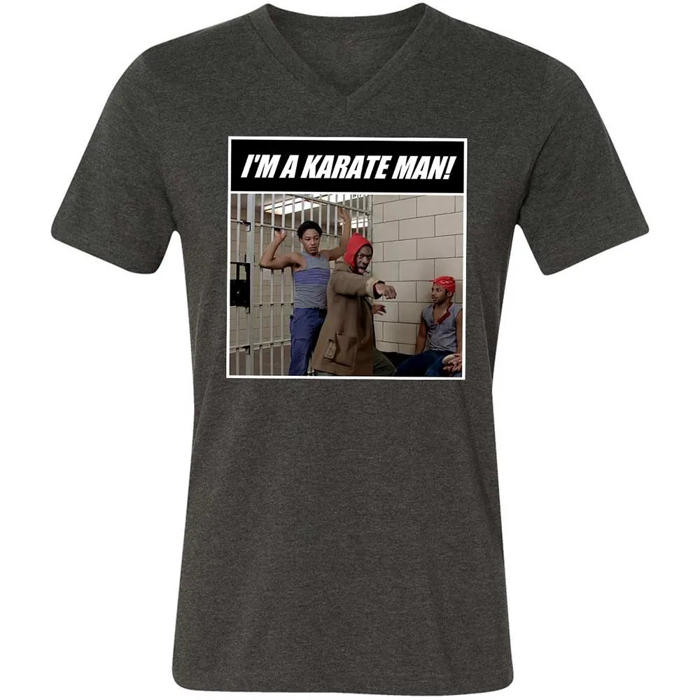 Unisex V-Neck T-Shirt - PDAB3D6Y - Dark Grey Heather - 9