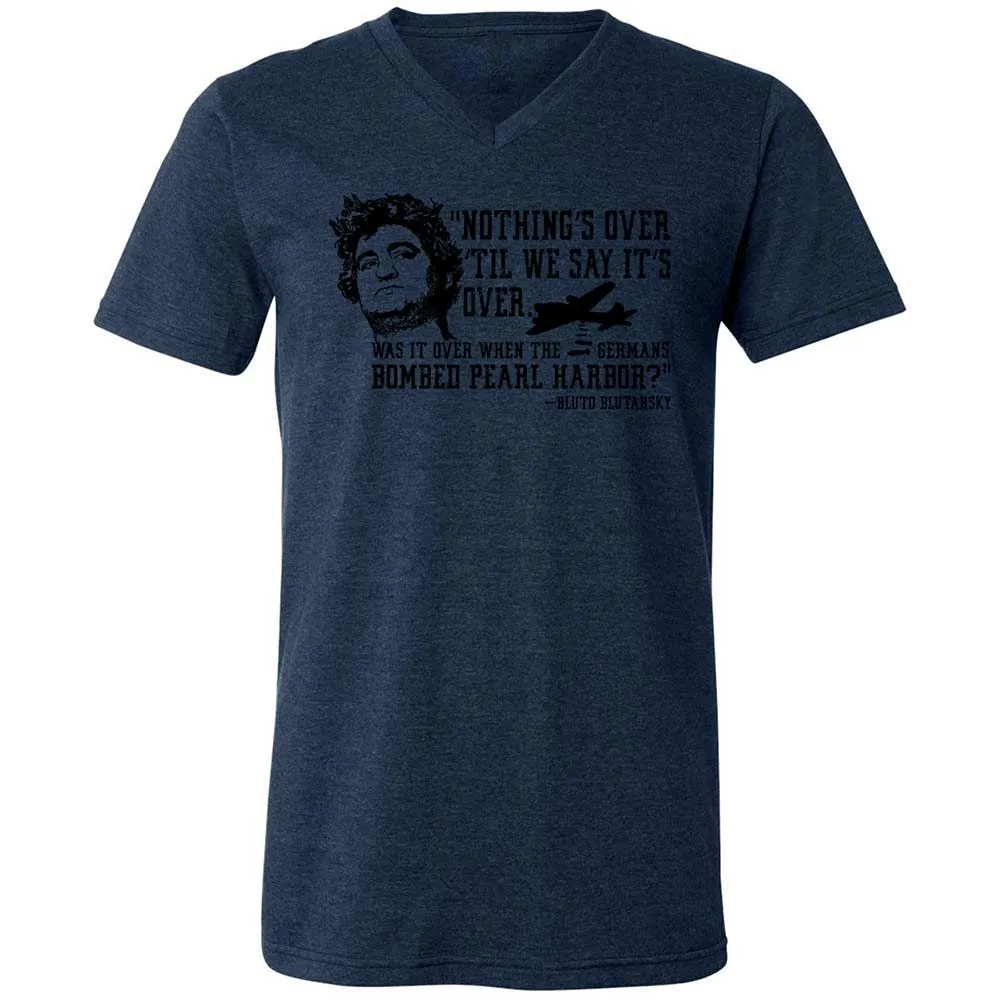 Unisex V-Neck T-Shirt - ZW3F1LL2 - Heather Navy - 13