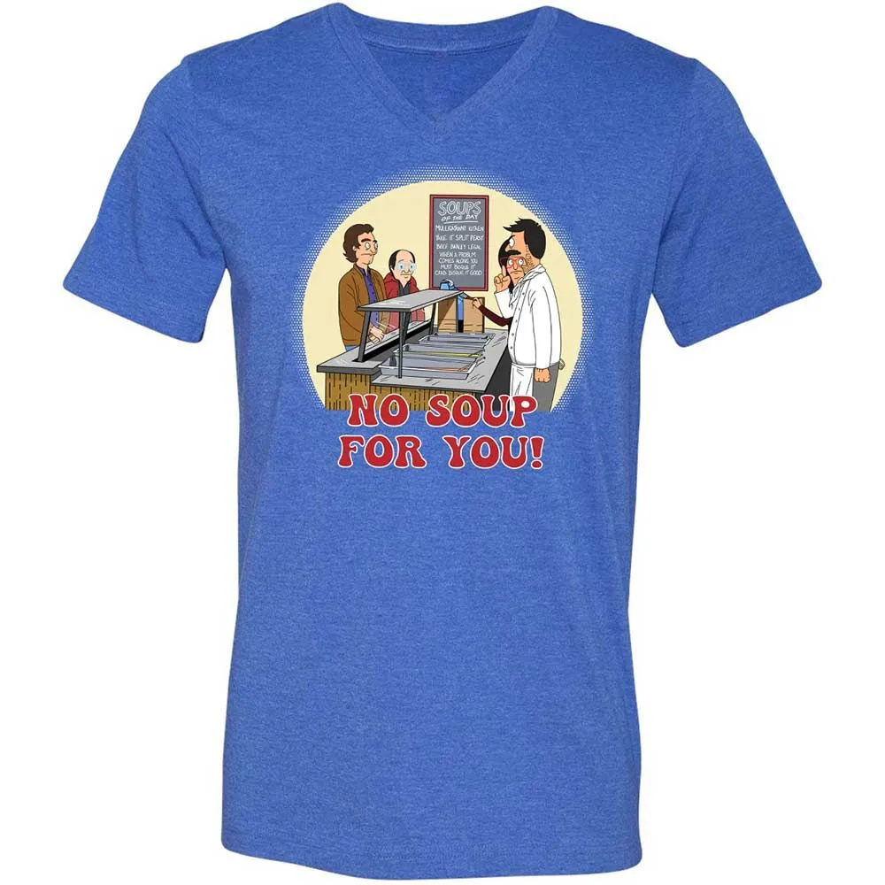 Unisex V-Neck T-Shirt - AUPJY7WC - Heather True Royal - 5