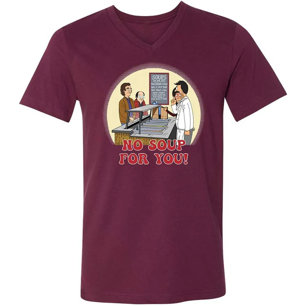 Unisex V-Neck T-Shirt - AUPJY7WC - Maroon - 8