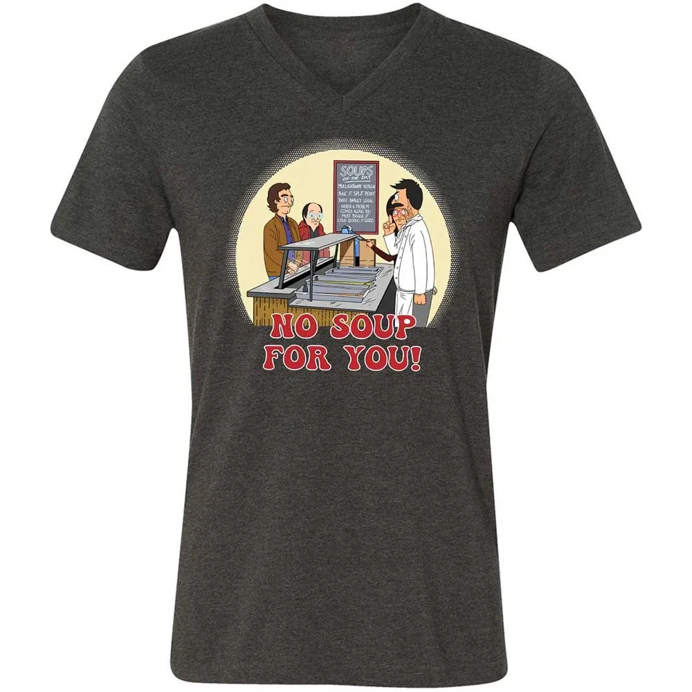 Unisex V-Neck T-Shirt - AUPJY7WC - Dark Grey Heather - 9