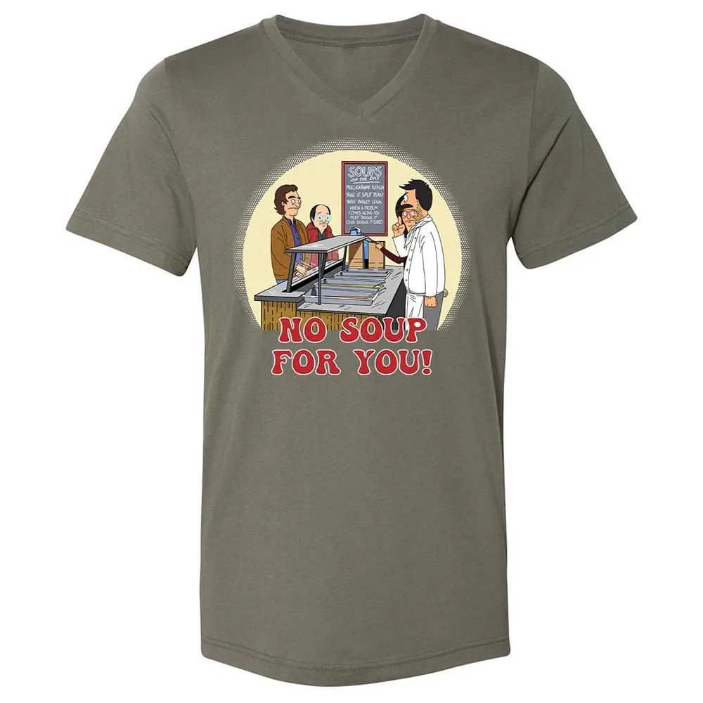 Unisex V-Neck T-Shirt - AUPJY7WC - Military Green - 11