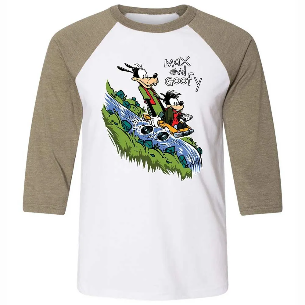 Unisex 3/4 Baseball Tee - SGKHQ5ZS - White/Heather Olive - 4
