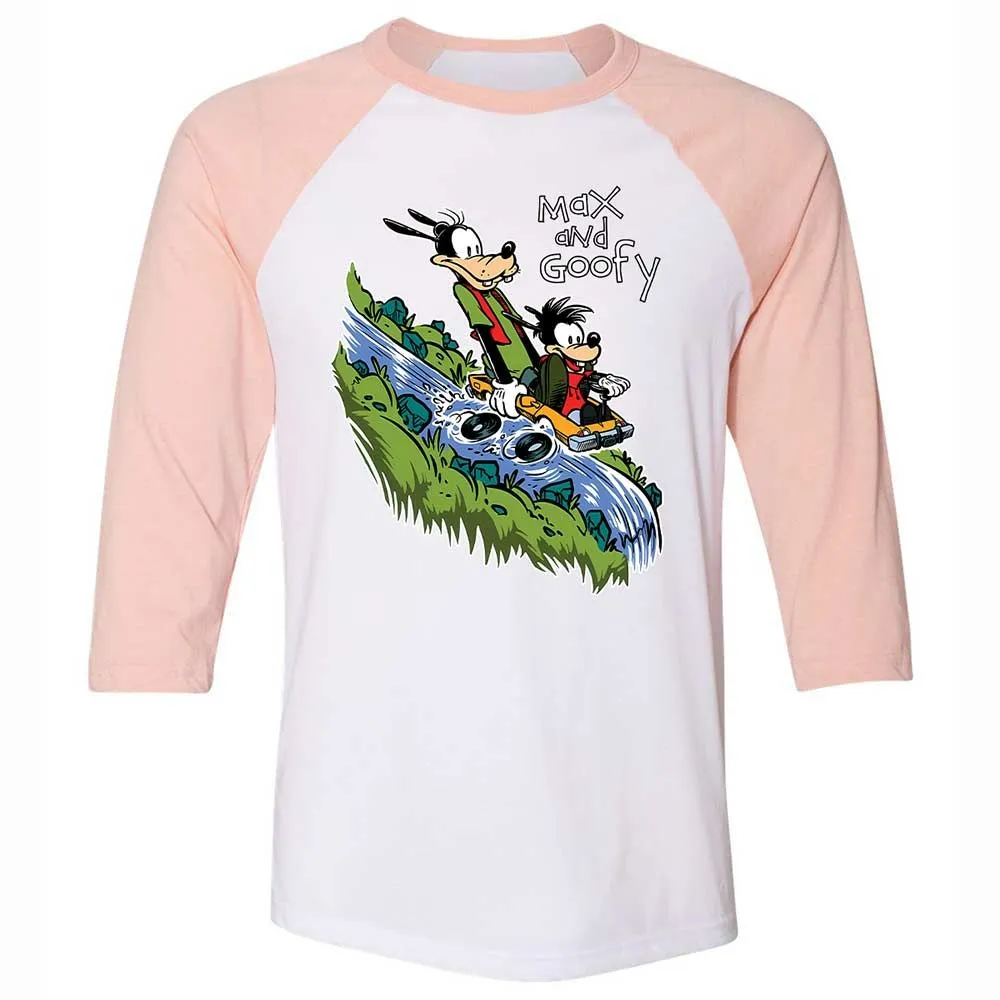 Unisex 3/4 Baseball Tee - SGKHQ5ZS - White/Heather Peach - 5