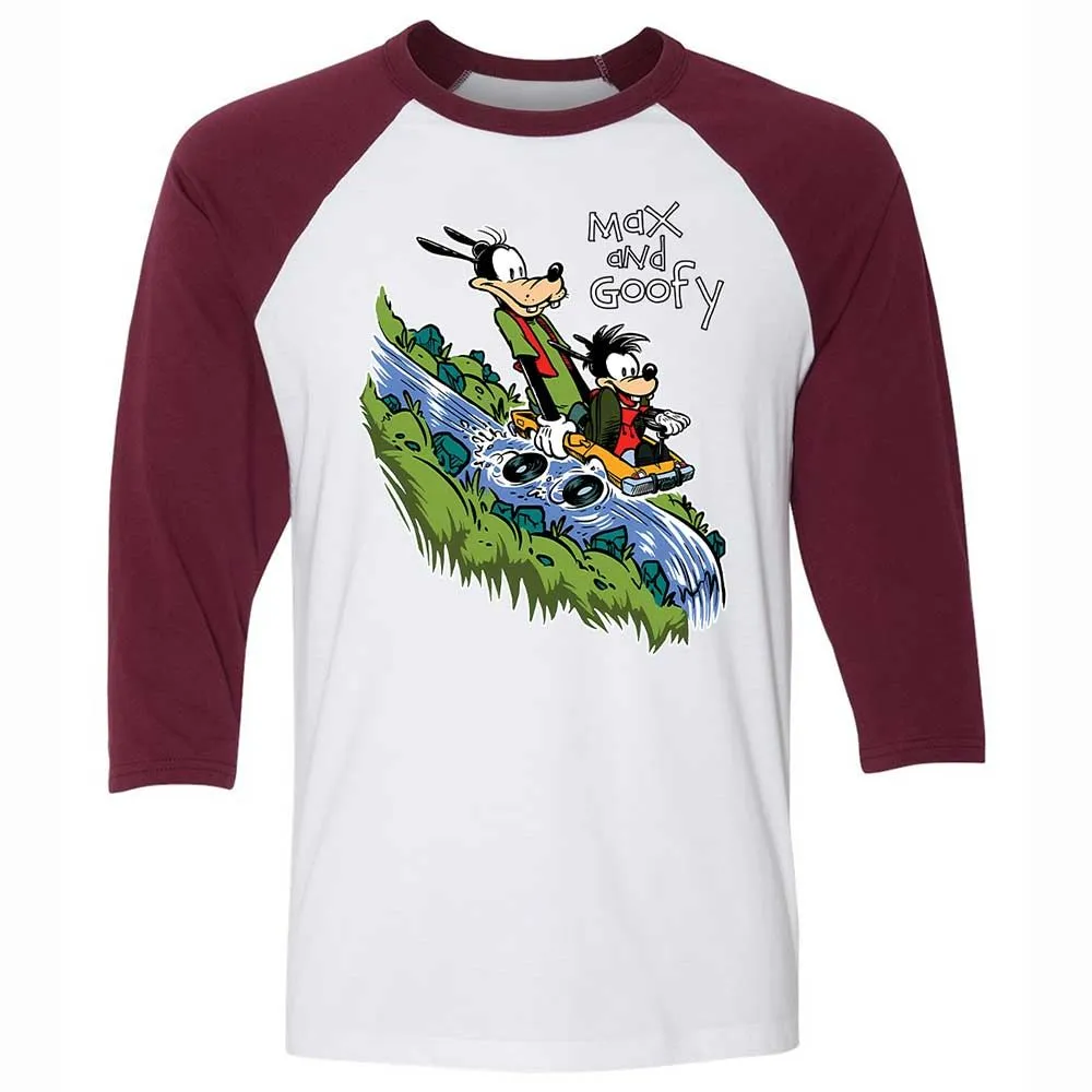 Unisex 3/4 Baseball Tee - SGKHQ5ZS - White/Maroon - 7