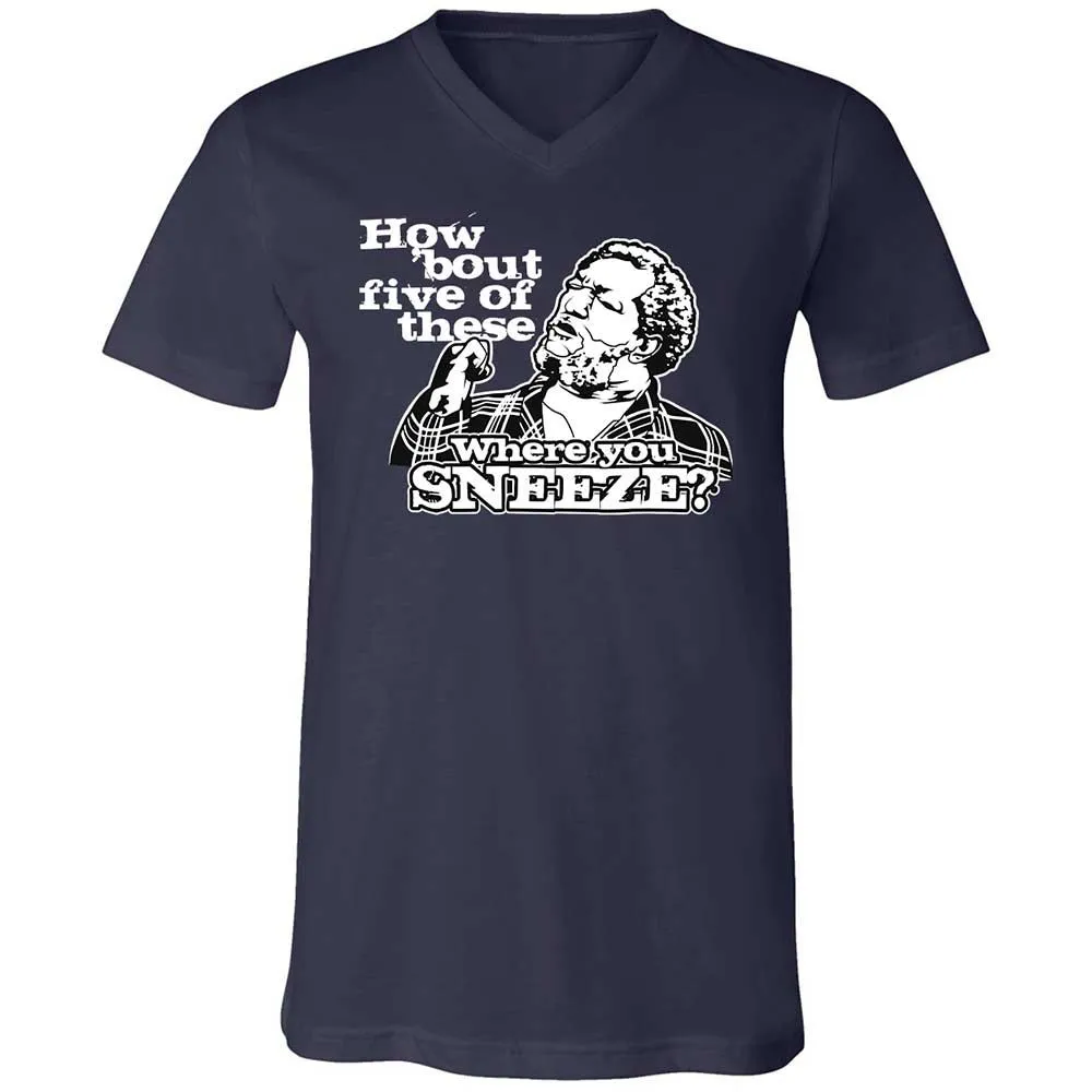 Unisex V-Neck T-Shirt - V7N95X4V - Navy - 2