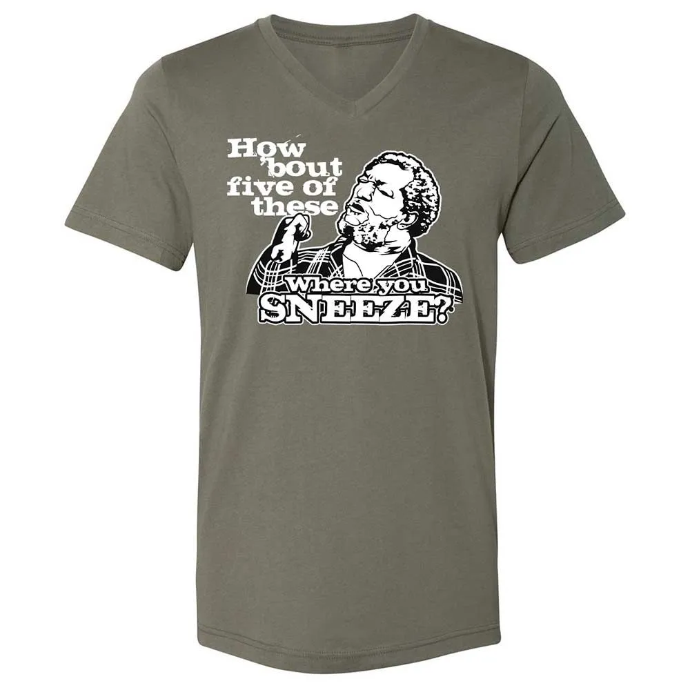 Unisex V-Neck T-Shirt - V7N95X4V - Military Green - 11