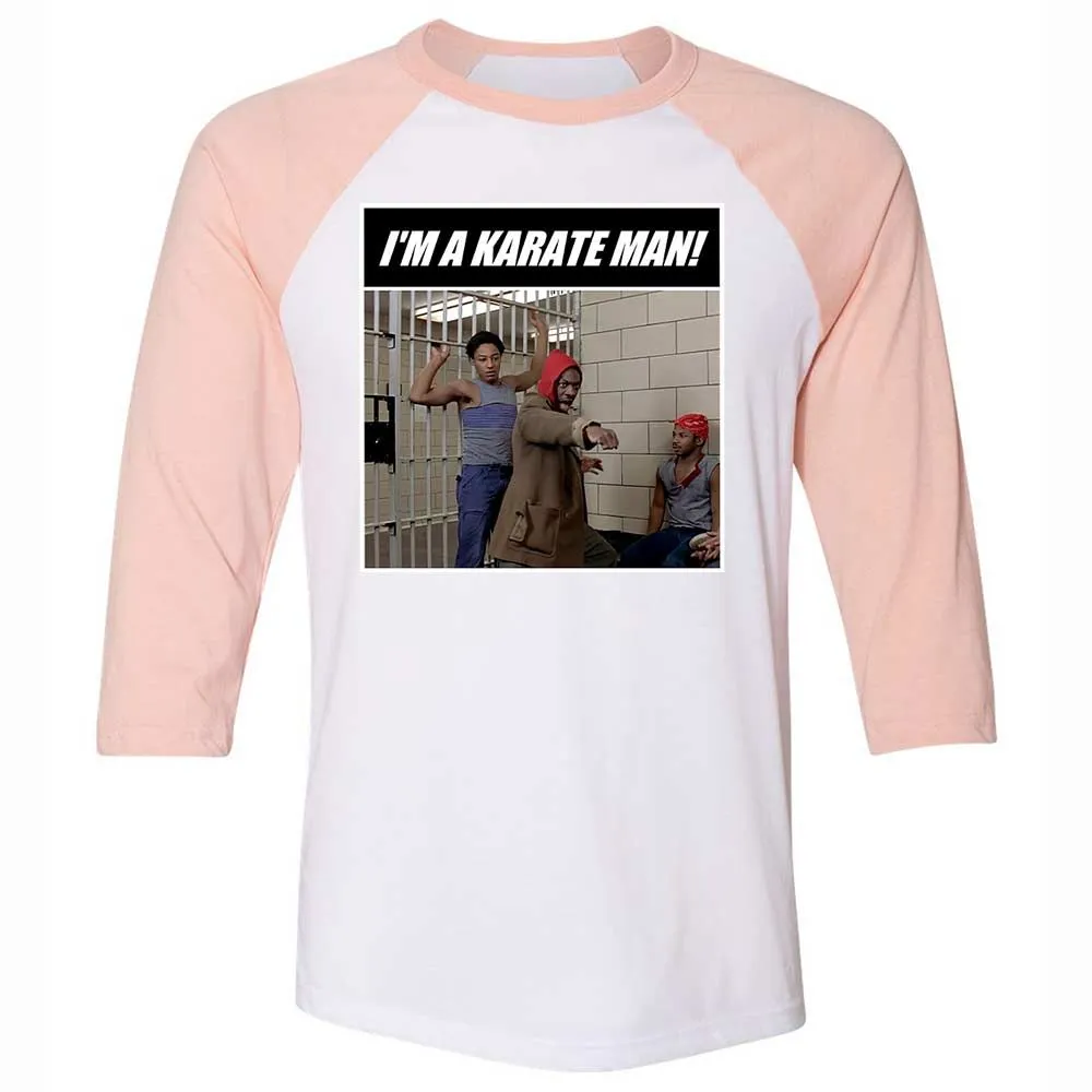 Unisex 3/4 Baseball Tee - WG84UDB5 - White/Heather Peach - 5