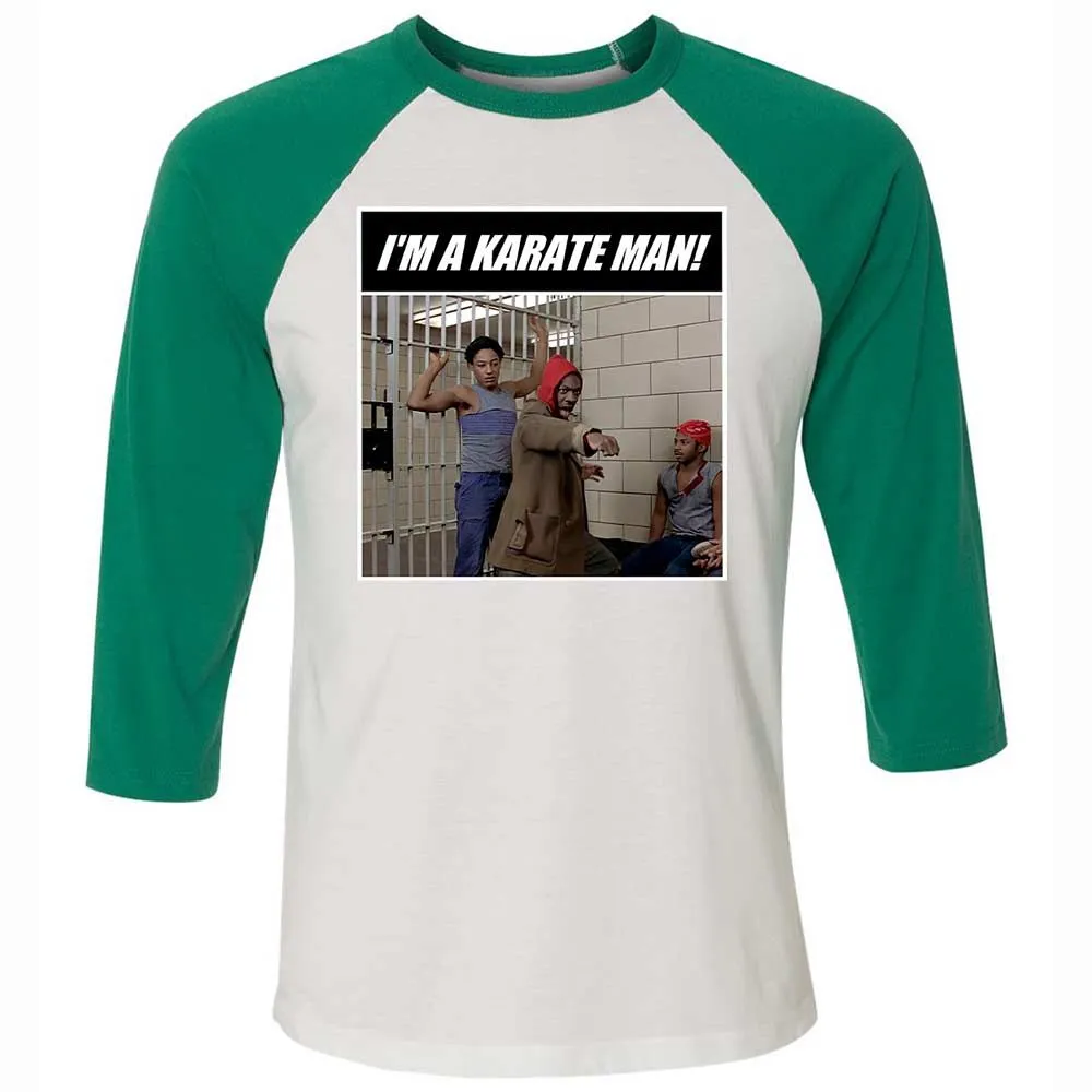 Unisex 3/4 Baseball Tee - WG84UDB5 - White/Kelly - 6