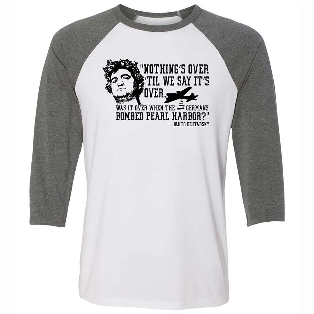 Unisex 3/4 Baseball Tee - LRTWSJND - White/Deep Heather - 11