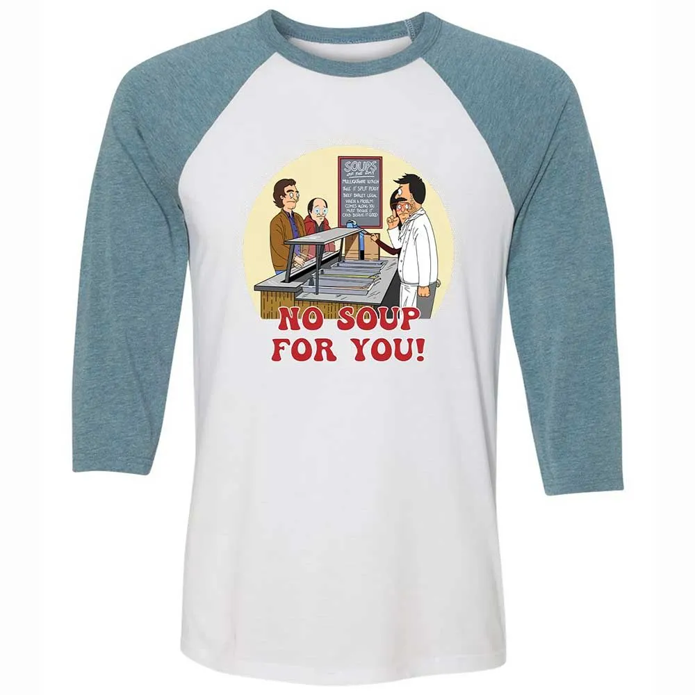 Unisex 3/4 Baseball Tee - N5C6FWVA - White/Denim - 3