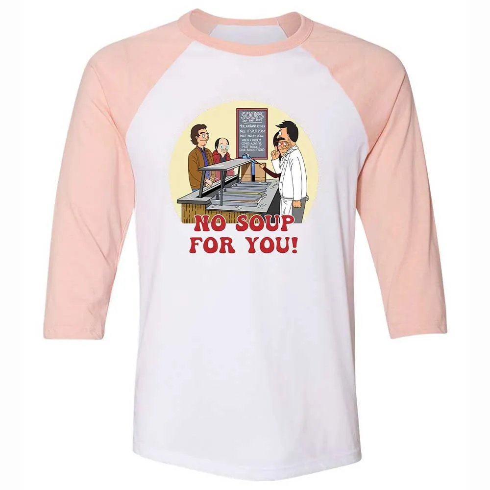 Unisex 3/4 Baseball Tee - N5C6FWVA - White/Heather Peach - 5