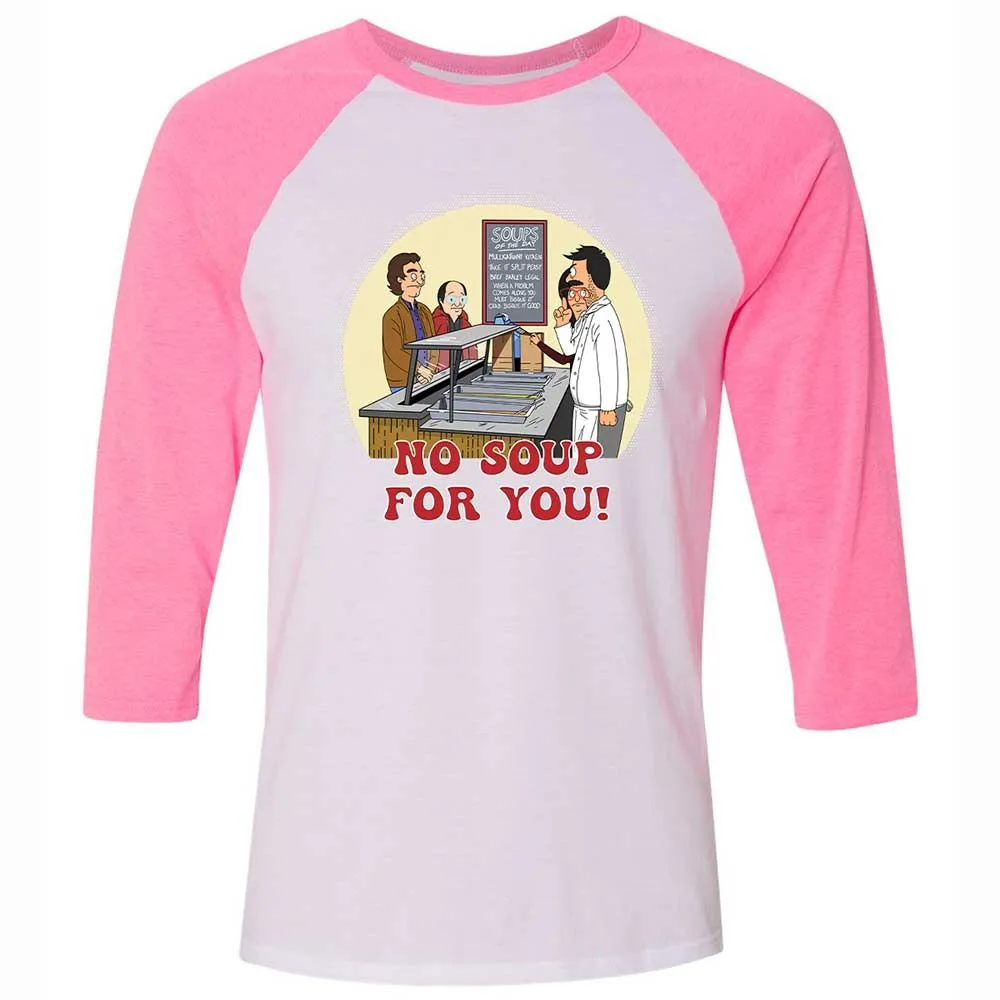 Unisex 3/4 Baseball Tee - N5C6FWVA - White/Neon Pink - 12