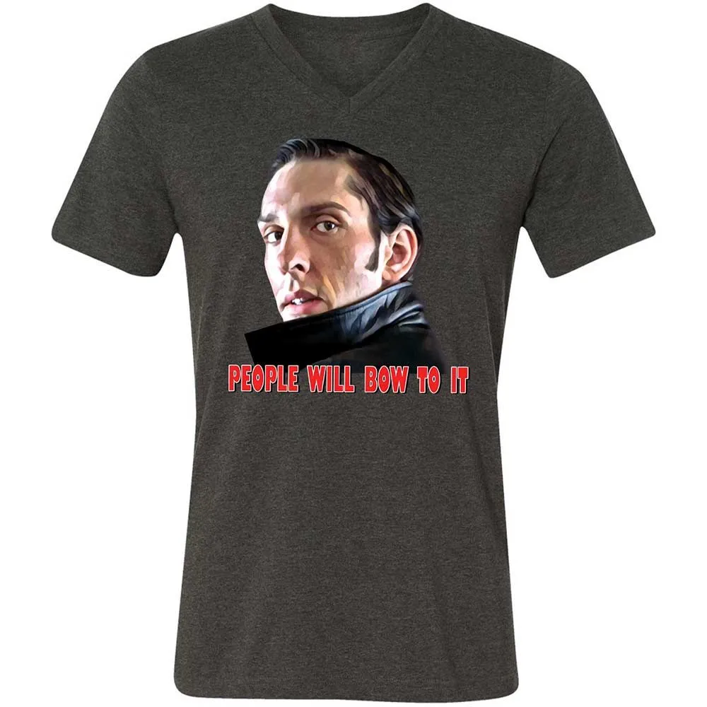 Unisex V-Neck T-Shirt - 798F2RUE - Dark Grey Heather - 8